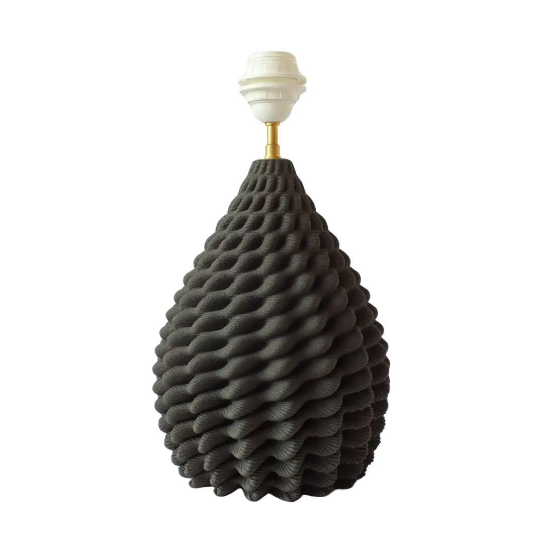 LAVA lamp base black stoneware size M