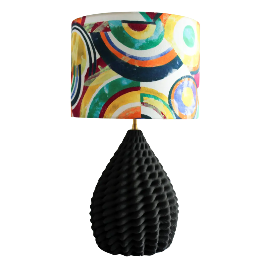 LAVA lamp base black stoneware size M
