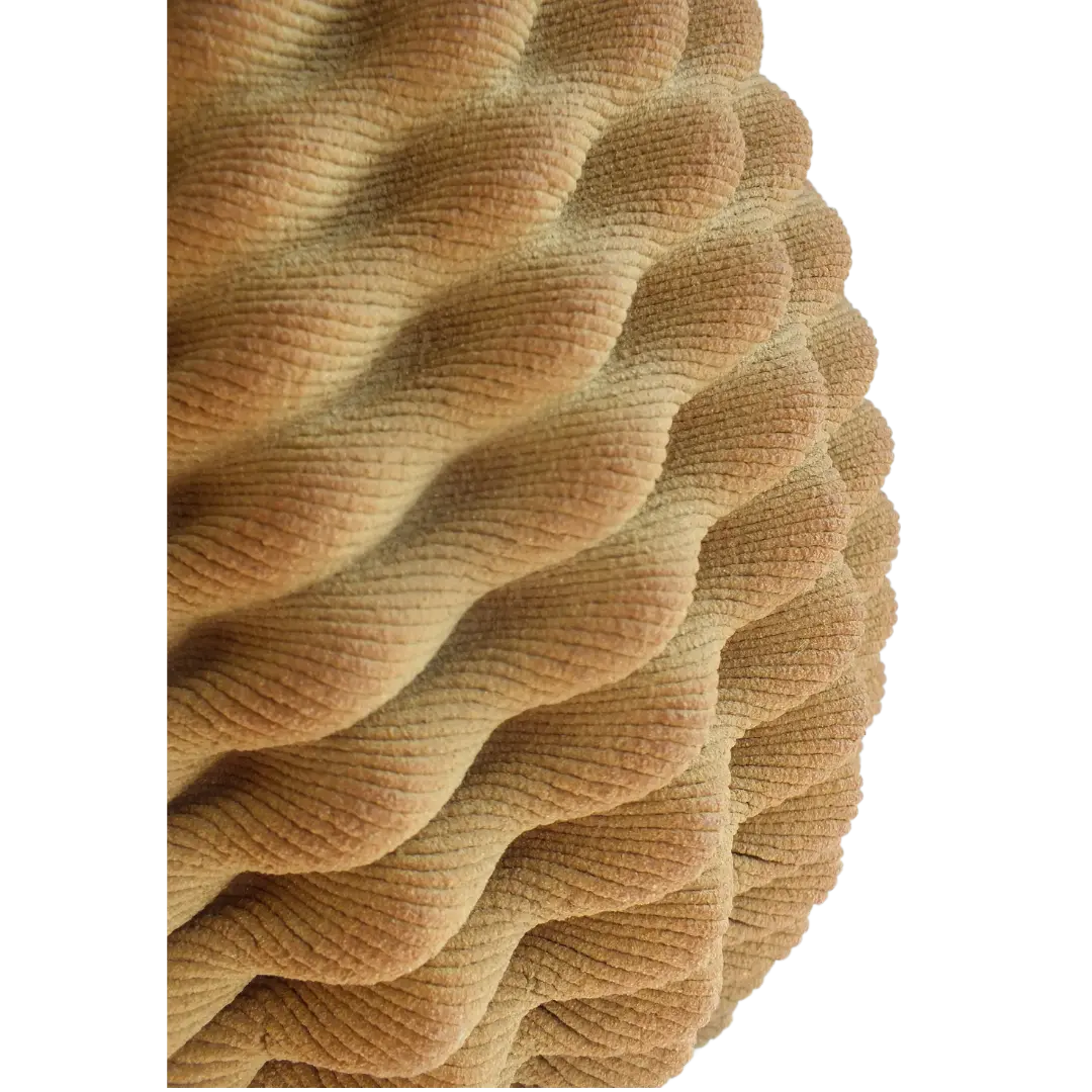Pied de lampe LAVA grès roux taille L