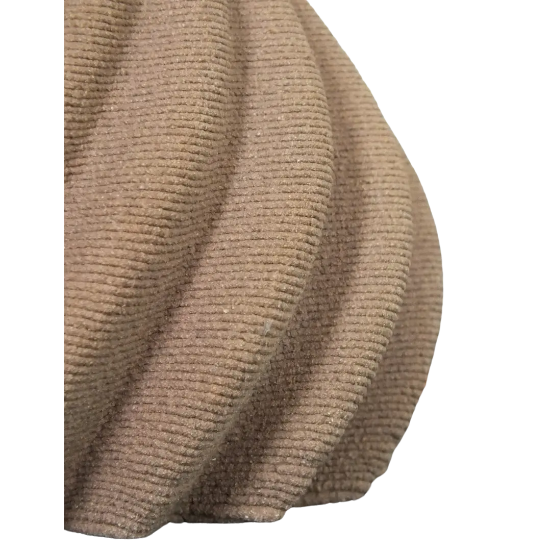 Pied de lampe SABLIER grès brun taille S